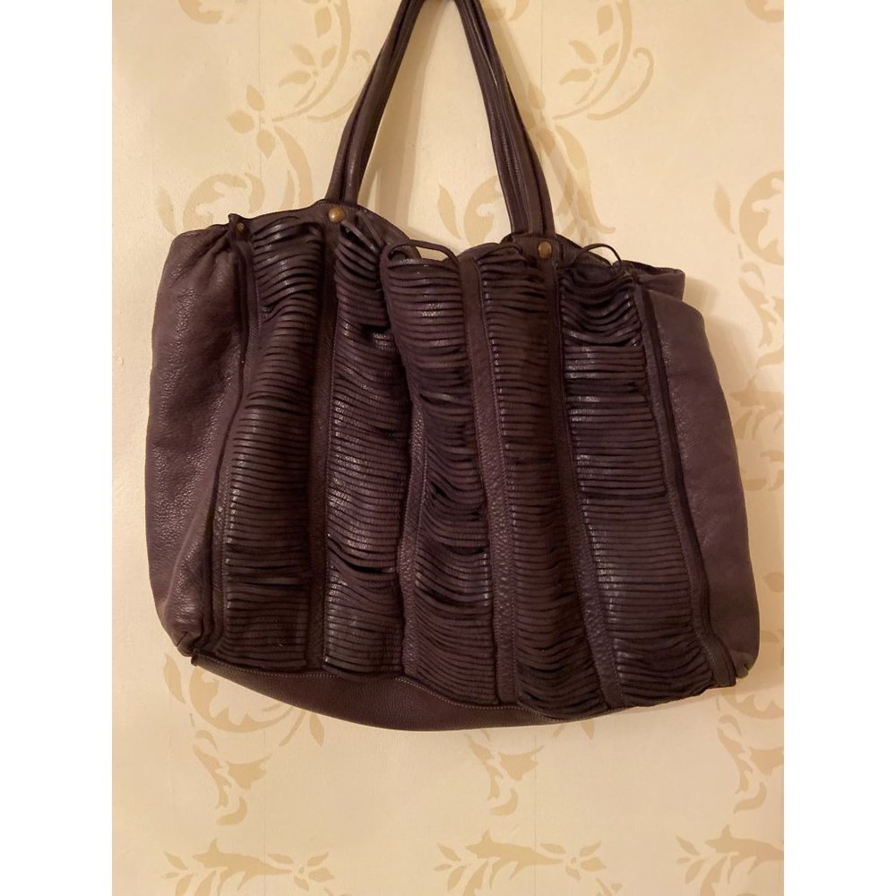 Italy Errelleventidue Large Leather Brown Handbag